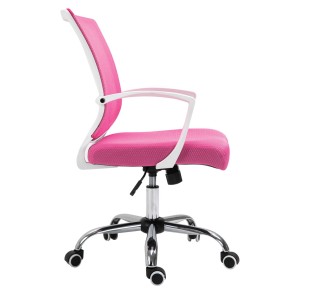 BF2120-S White Armchair Pink Mesh