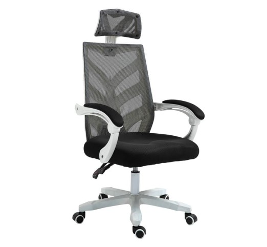 BF2985 White Manager Armchair Mesh Black
