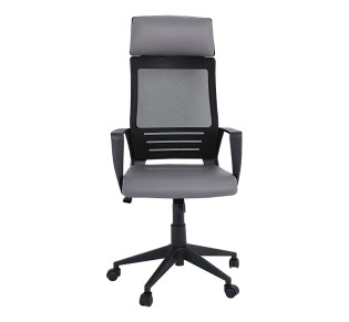 BF2500 Manager Armchair / Black Mesh - Grey PU