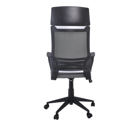 BF2500 Manager Armchair / Black Mesh - Grey PU