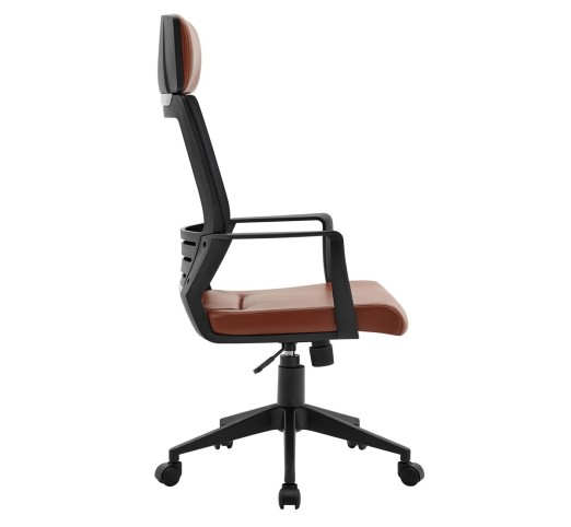 BF2500 Manager Armchair Black Mesh-Brown Pu