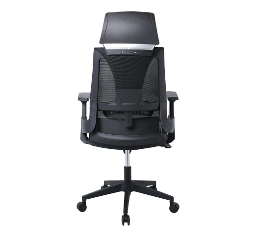 BF8750 Πολυθρόνα Γραφείου Διευθυντή, Mesh Γκρι, Ύφασμα Γκρι
