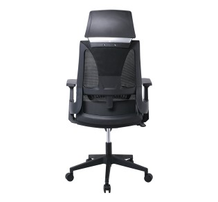 BF8750 Πολυθρόνα Γραφείου Διευθυντή, Mesh Γκρι, Ύφασμα Γκρι