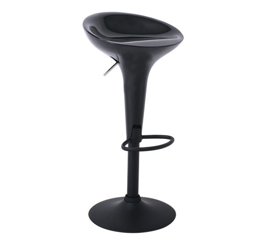 DISCO Bar Stool ABS Black/Black Metal Base