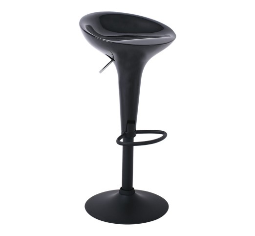 DISCO Bar Stool ABS Black/Black Metal Base