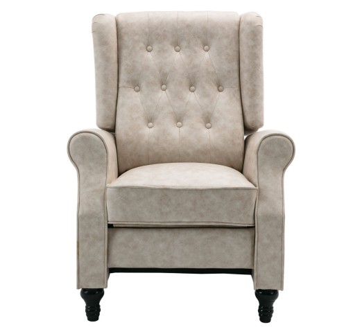 CHESTER Relax Armchair Antique Ecru Fabric
