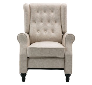 CHESTER Relax Armchair Antique Ecru Fabric