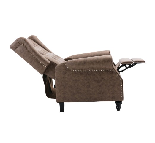 CHESTER Relax Armchair Antique Brown Fabric