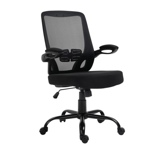 BF2930W Office Armchair Black Mesh/Fabric