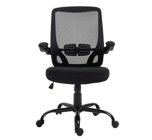 BF2930W Office Armchair Black Mesh/Fabric