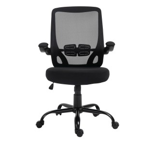 BF2930W Office Armchair Black Mesh/Fabric