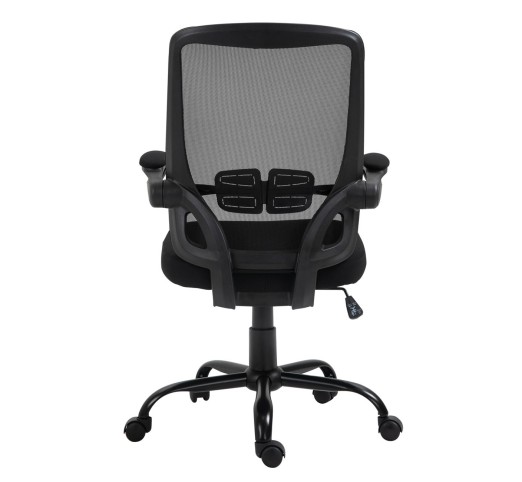 BF2930W Office Armchair Black Mesh/Fabric