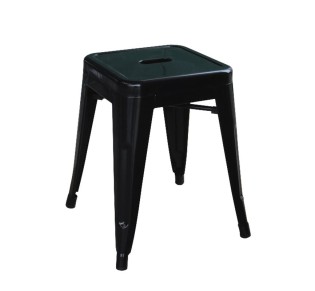 RELIX Σκαμπό Στοιβαζόμενο H45cm / Μέταλλο Βαφή Μαύρο