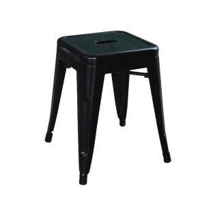 RELIX Σκαμπό Στοιβαζόμενο H45cm / Μέταλλο Βαφή Μαύρο