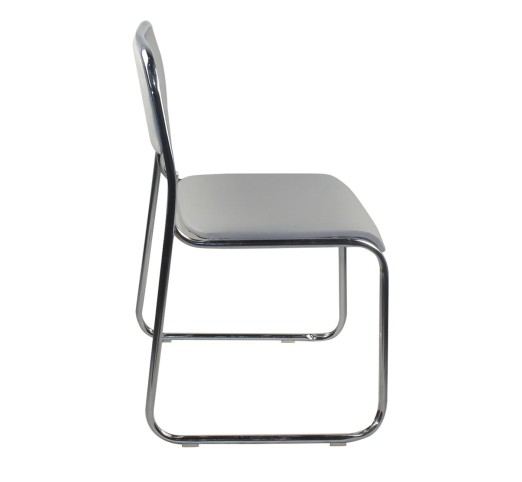 CAMPUS-W Chair/Chromed Frame/Grey Pu