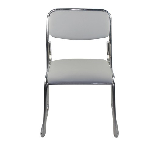CAMPUS-W Chair/Chromed Frame/Grey Pu