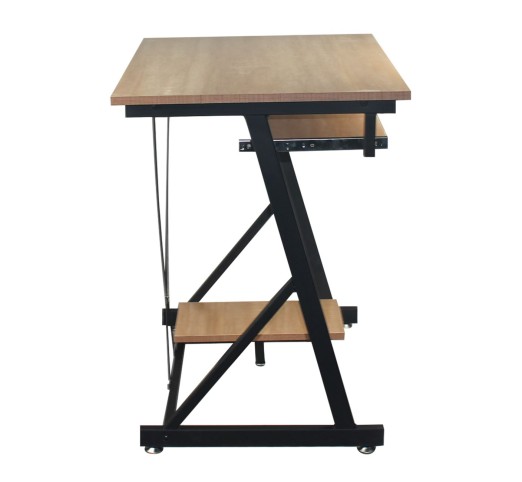 UNIT Γραφείο Η/Υ Μέταλλο Βαφή Μαύρο, Melamine Απόχρωση Sonoma