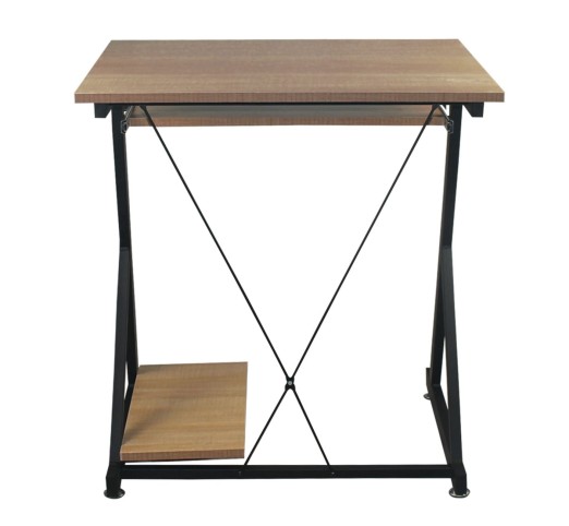 UNIT Γραφείο Η/Υ Μέταλλο Βαφή Μαύρο, Melamine Απόχρωση Sonoma