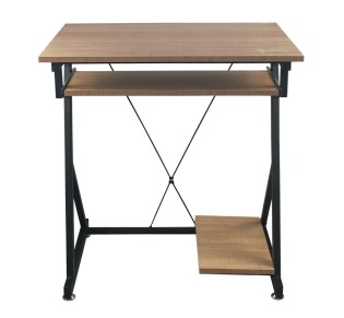 UNIT Γραφείο Η/Υ Μέταλλο Βαφή Μαύρο, Melamine Απόχρωση Sonoma