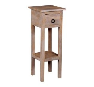 CLASSIC Stand - Τραπεζάκι Βοηθητικό Η.65cm, 1 Συρτάρι, Ξύλο Ακακία Φυσικό