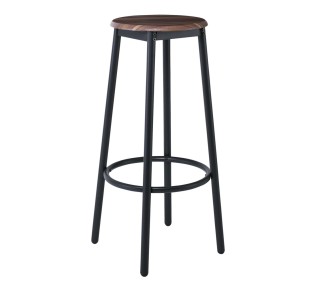 MAYER BAR Stool Metal Anthracite/Walnut 2