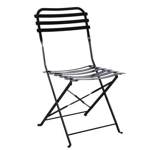 ZAPPEIOU Folding Chair / Black Metal