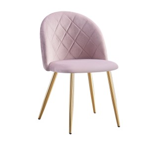 BELLA Chair Gold Chrome, Dirty Pink Velure 2
