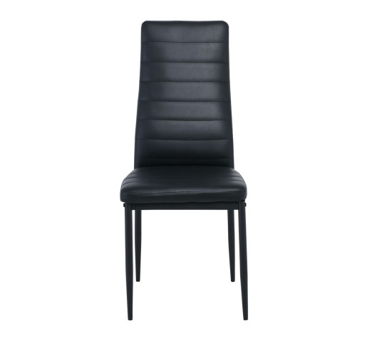 JETTA Chair Full K/D Black Pvc (Black paint)
