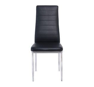 JETTA Chair Full K/D Black Pvc (Chromed)