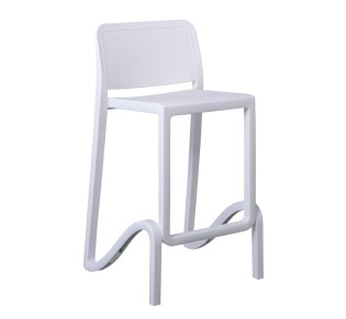 GIANO PP-UV Bar Stool Stackable White (seat height 75cm) 2