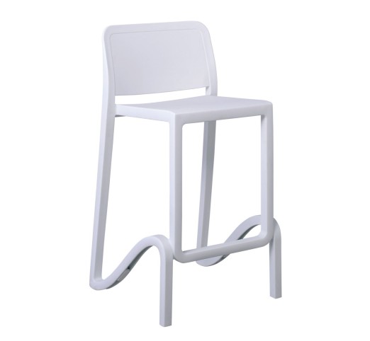 GIANO PP-UV Bar Stool Stackable White (seat height 75cm)
