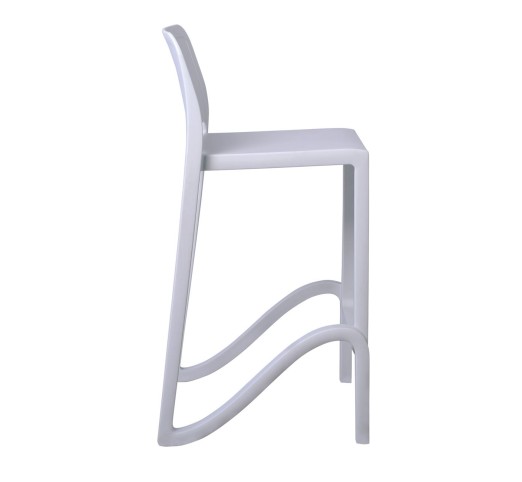 GIANO PP-UV Bar Stool Stackable White (seat height 75cm)