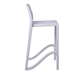 GIANO PP-UV Bar Stool Stackable White (seat height 75cm)