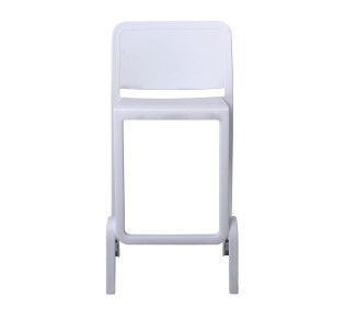 GIANO PP-UV Bar Stool Stackable White (seat height 75cm)