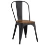 RELIX Wood Chair / Dark Oak - Metal Black Matte