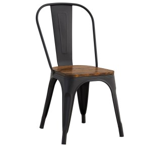 RELIX Wood Chair / Dark Oak - Metal Black Matte
