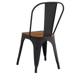 RELIX Wood Chair / Dark Oak - Metal Black Matte
