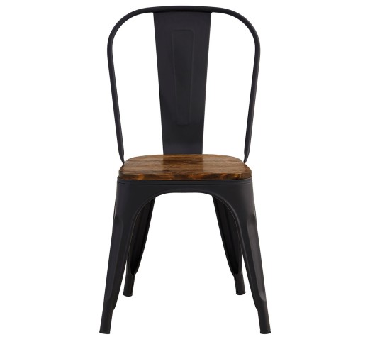 RELIX Wood Chair / Dark Oak - Metal Black Matte