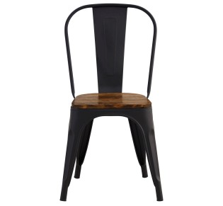 RELIX Wood Chair / Dark Oak - Metal Black Matte