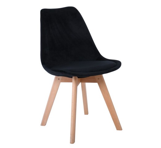 MARTIN Chair Velure Black / assembled cushion