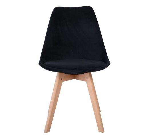 MARTIN Chair Velure Black / assembled cushion