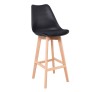 MARTIN Bar Stool Velure Black (assembled cushion)