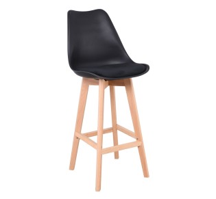 MARTIN Bar Stool Velure Black (assembled cushion) 2