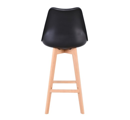 MARTIN Bar Stool Velure Black (assembled cushion)