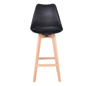 MARTIN Bar Stool Velure Black (assembled cushion)