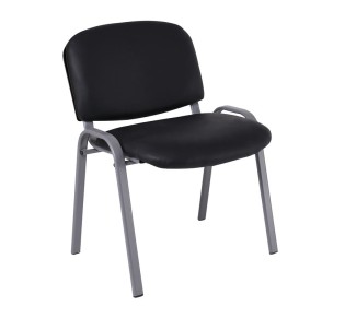 SIGMA Chair Stackable Office Visitor / Silver - PVC Black