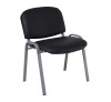 SIGMA Chair Stackable Office Visitor / Silver - PVC Black