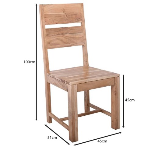 LIZARD MAX Chair Acacia Natural Finish