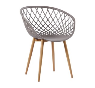 REX Armchair-Pro Metal Natural/PP-UV Sand Beige (Nude packing)