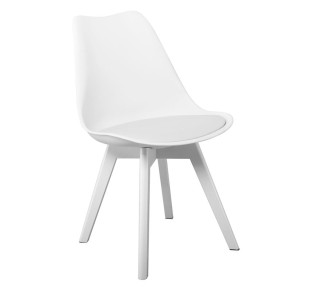 MARTIN Chair PP White / Wooden Leg White - Assembled Cushion